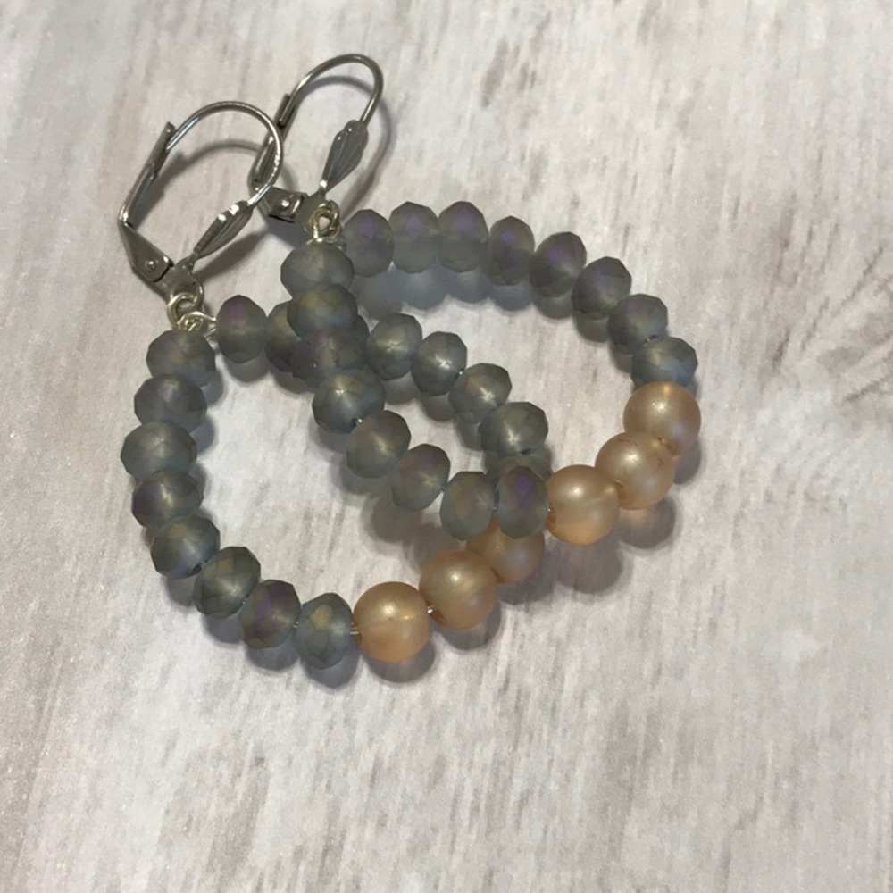 Czech glass pearl earrings